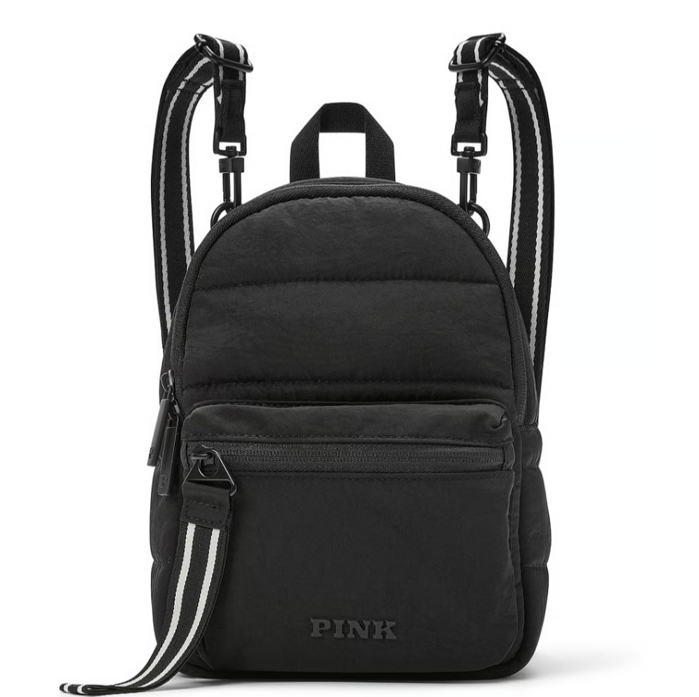 NWT-PINK Victoria's Secret Black Mini Backpack- Read Post